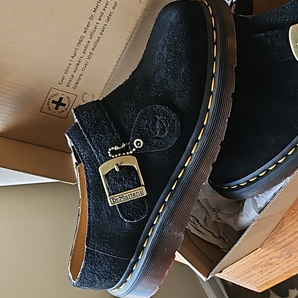 Dr. Martens Ladies Black Mules Size 39.